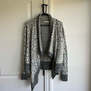 Abercrombie & Fitch White & Grey Cardigan